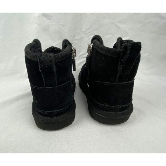 UGG Neumel II Chukka Boot Toddler Size 10 Black Suede Side Zip Water Repel $105 - Picture 6 of 10